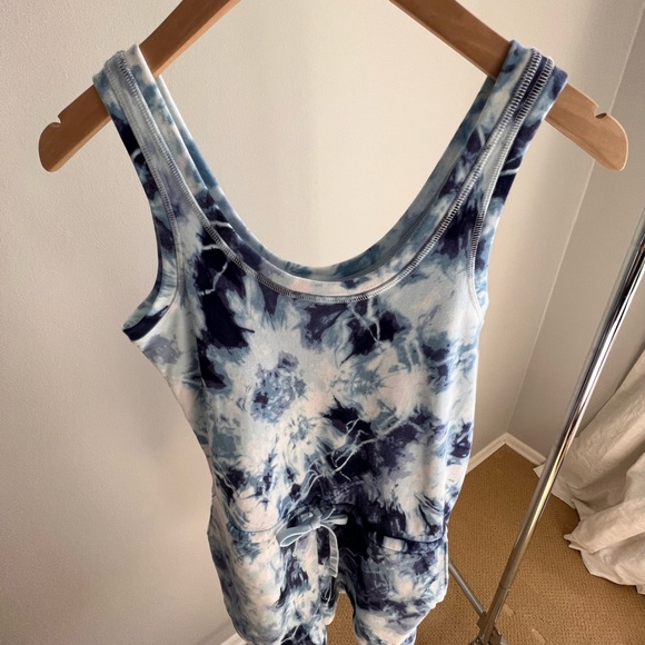 Old Navy tie died cotton romper with tie close, xs - Picture 3 of 10